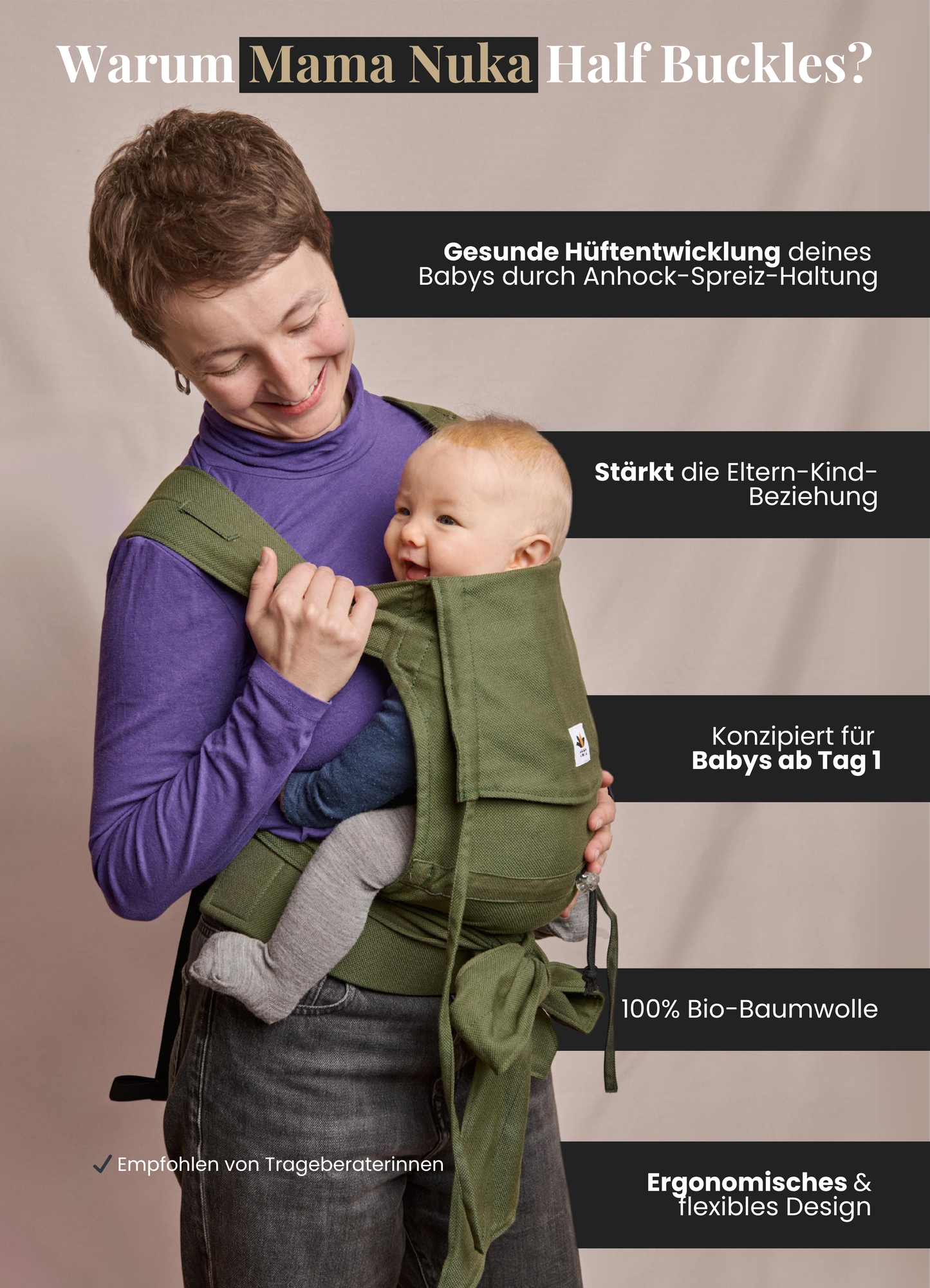 Baby carrier Half Buckle Forest – Mama Nuka